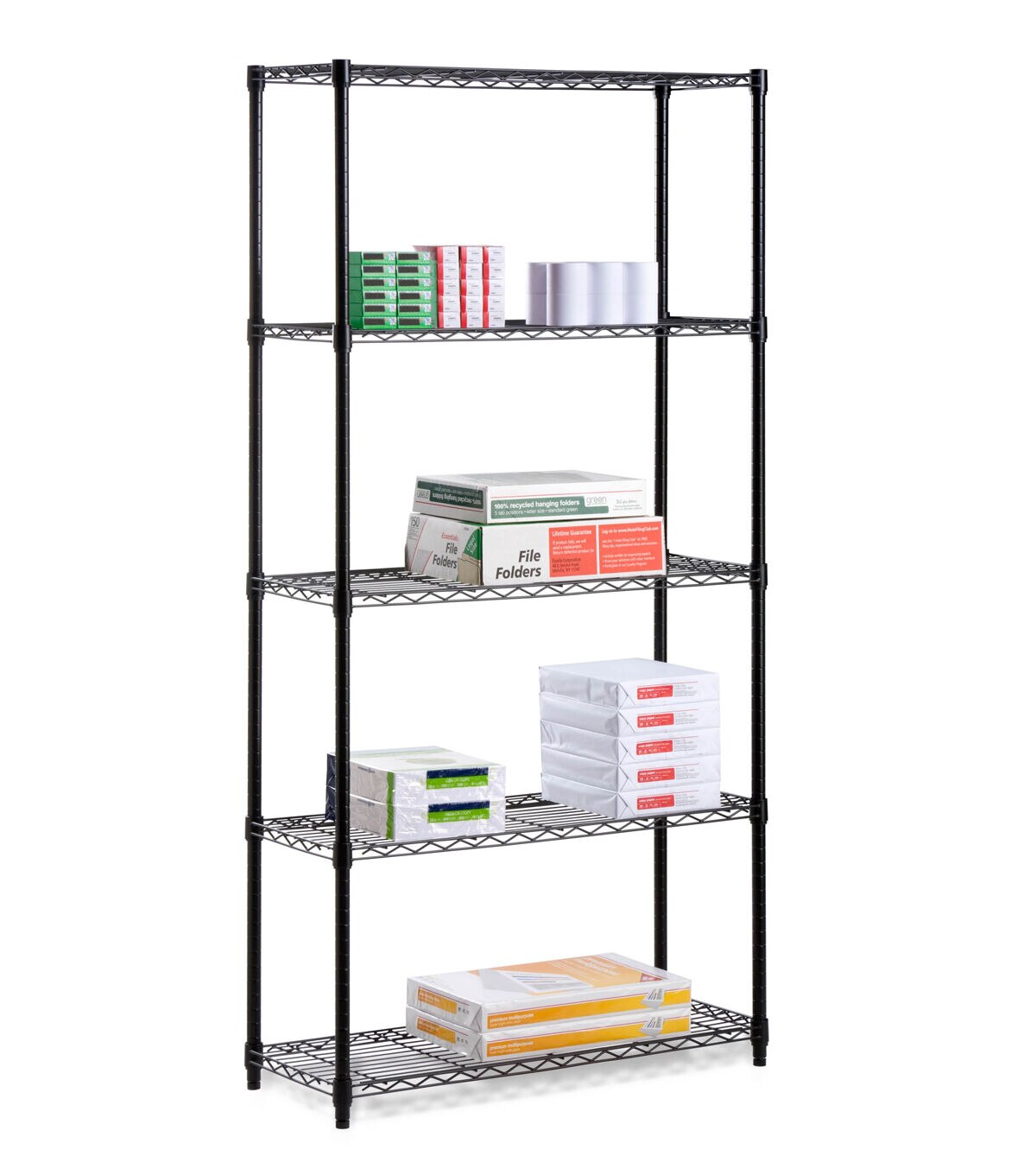 Honey Can Do 36 Black 5 Tier Shelving Shelf