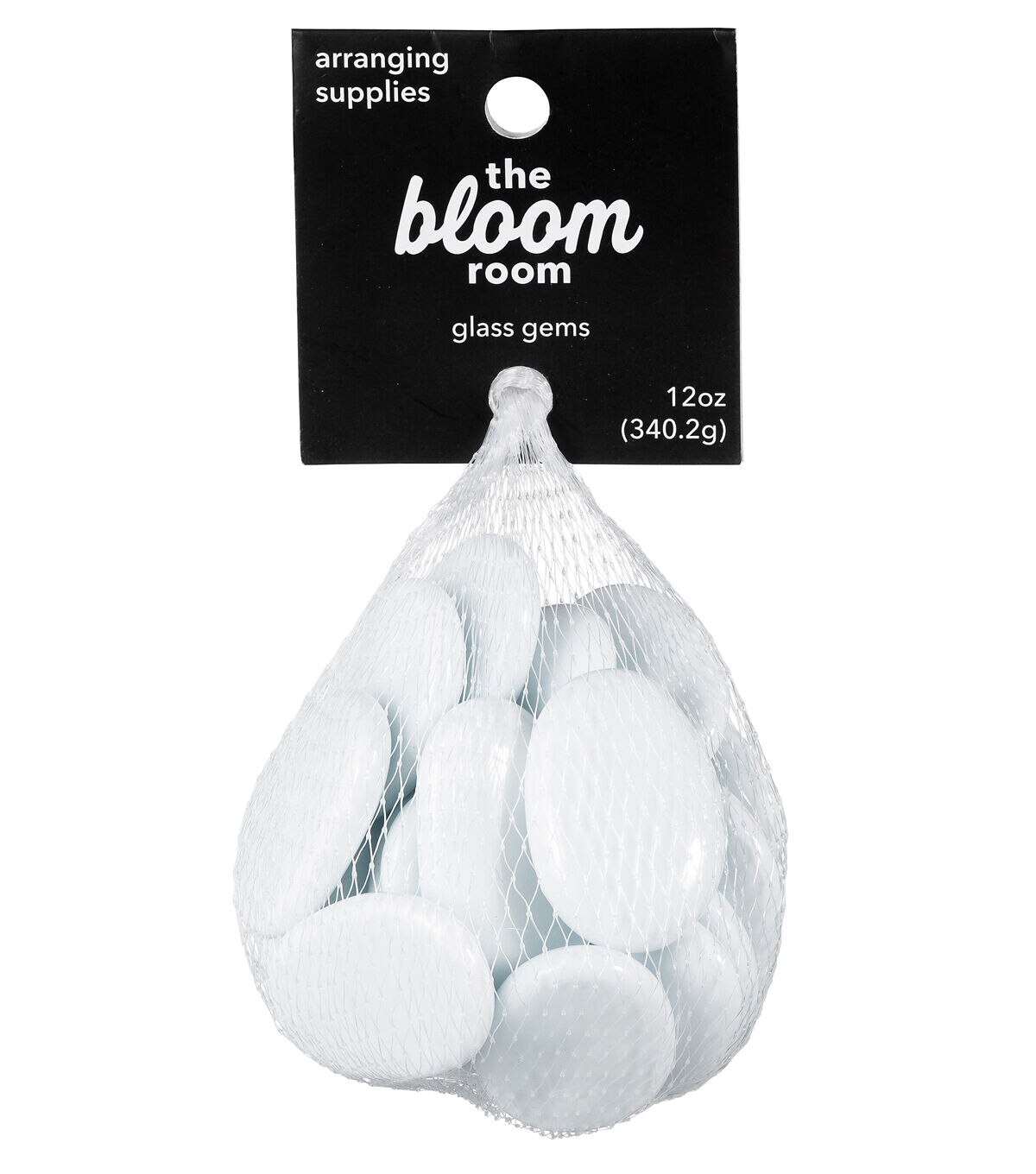 12oz White Opaque Jumbo Gems by Bloom Room