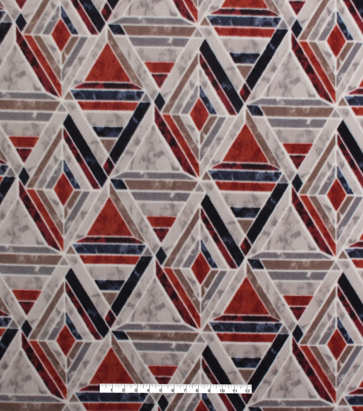 Marbled Triangles Anti Pill Fleece Fabric
