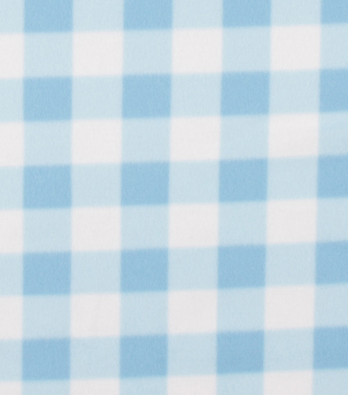 Blue Gingham Blizzard Fleece Fabric