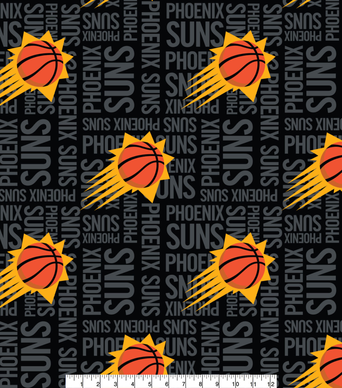 Phoenix Suns Toss Wordmark NBA Fleece Fabric