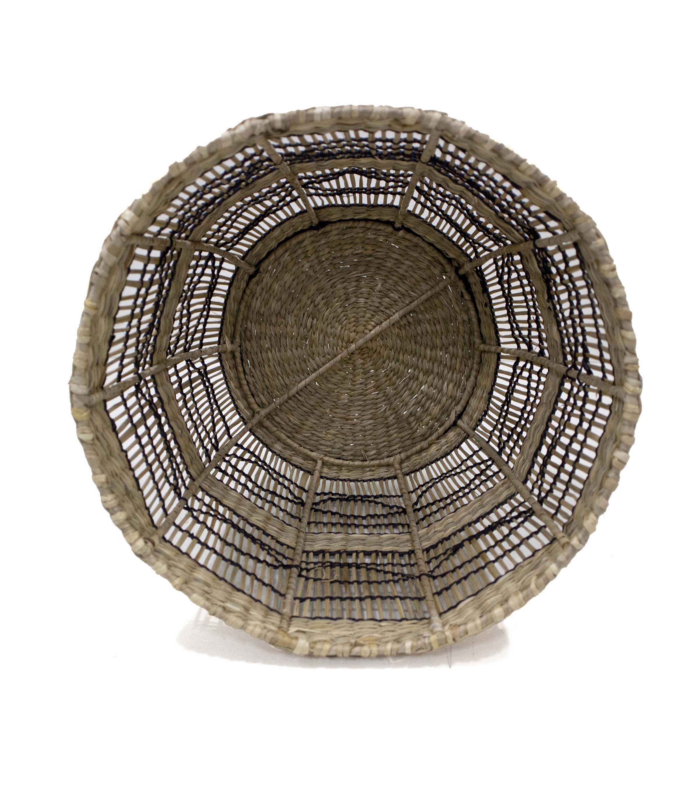 12 Seagrass Basket With Metal Frame by Place & Time