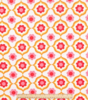 Women's Empowerment Geometric Flowers Anti Pill Fleece Fabric