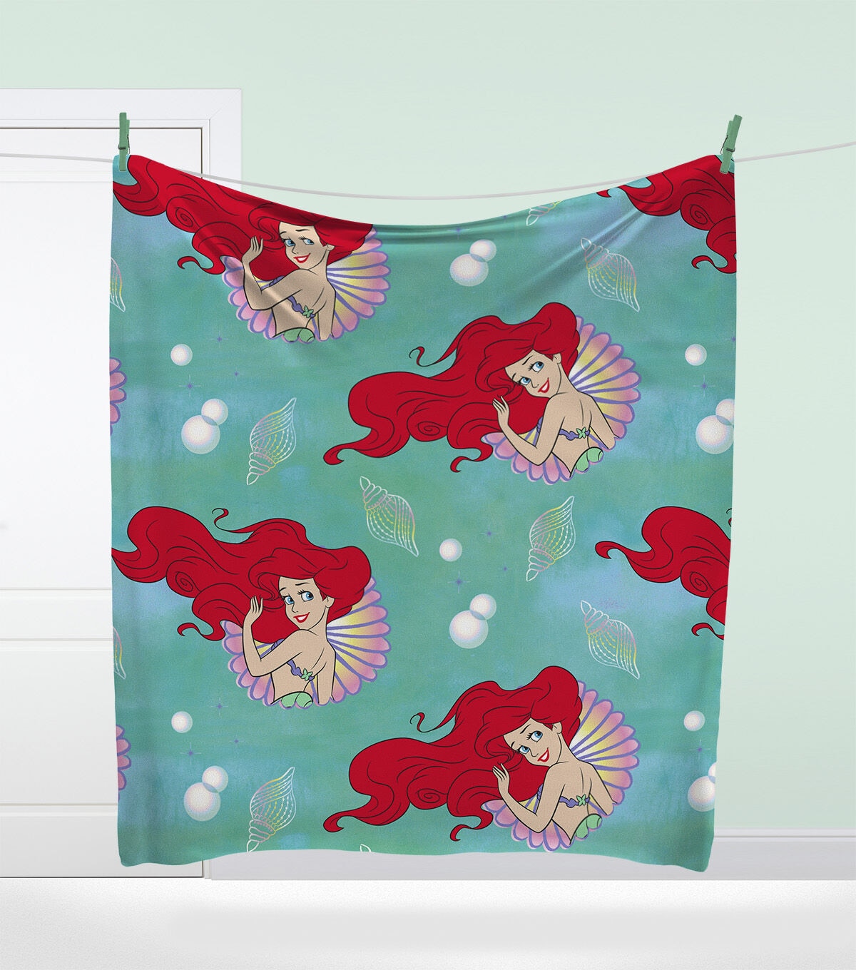 Disney Princess Ariel All Over Fleece Fabric