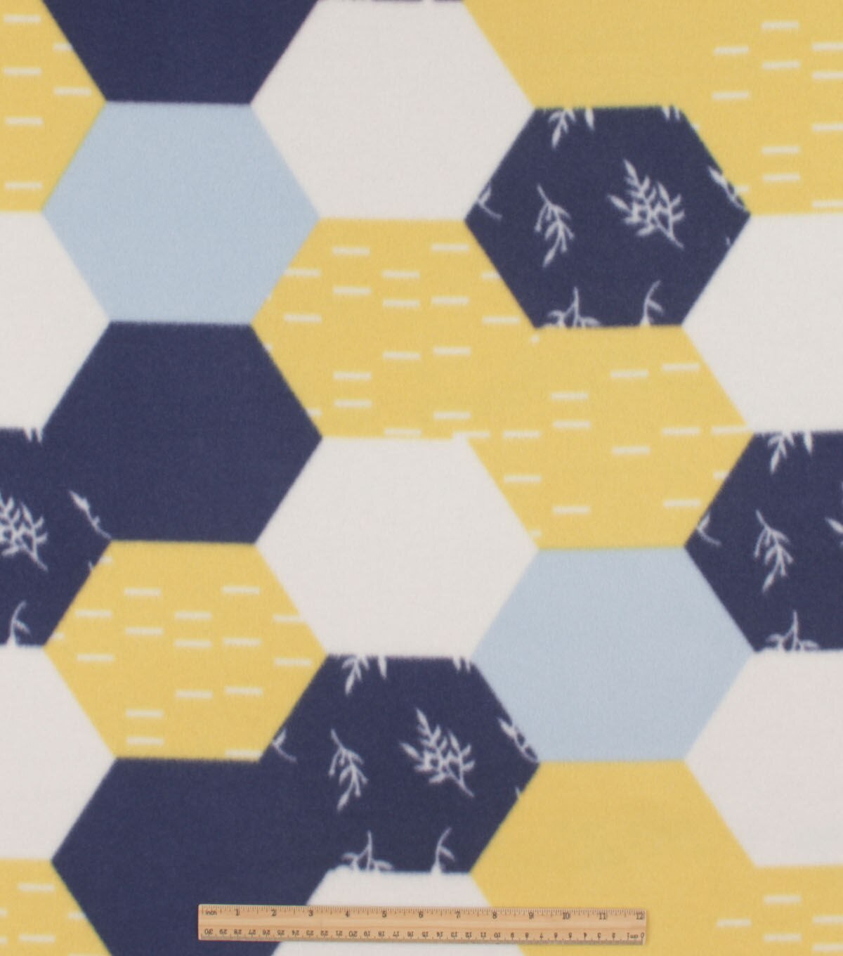 Floral Honeycomb Blizzard Fleece Fabric