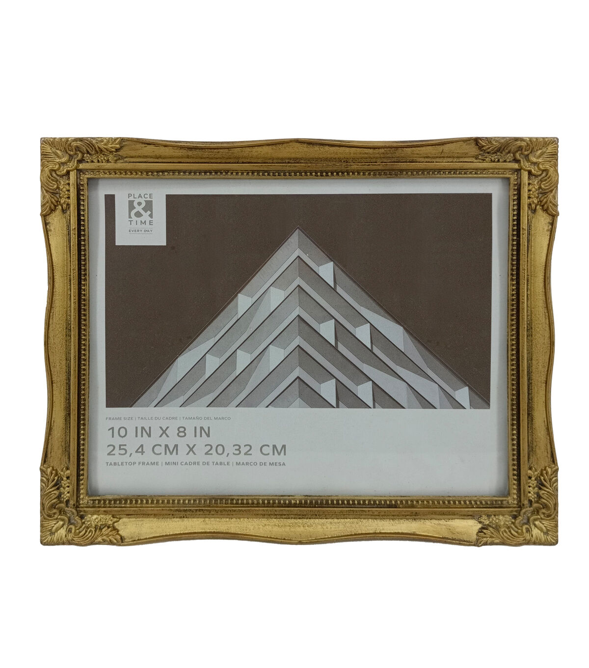 10 x 8 Gold Ornate Corners Tabletop Picture Frame by Place & Time