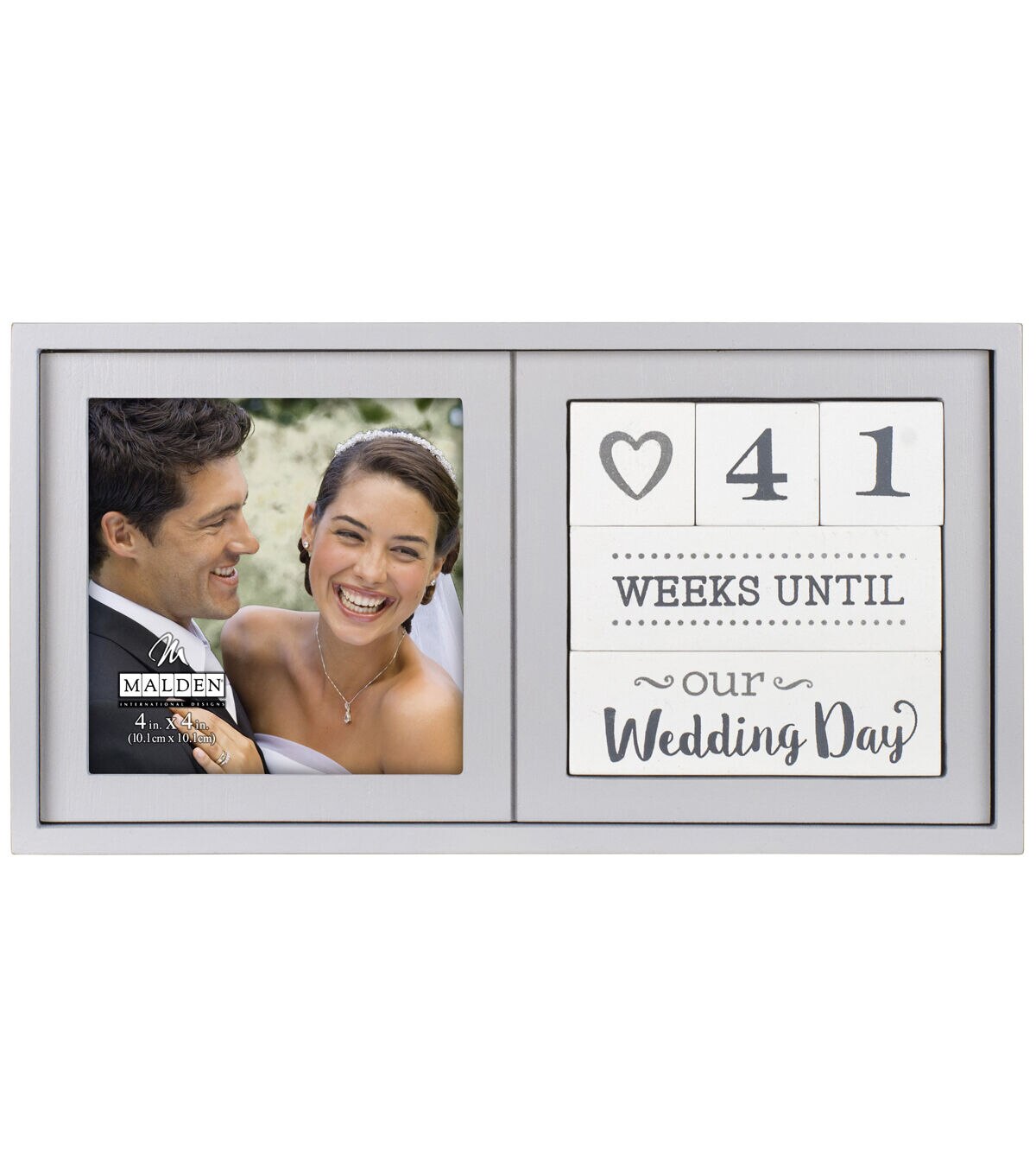 Malden 4 Picture Frame With Wedding Countdown Block