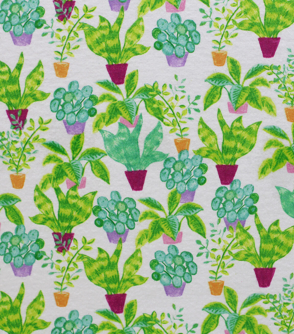 Potted Plants Super Snuggle Flannel Fabric