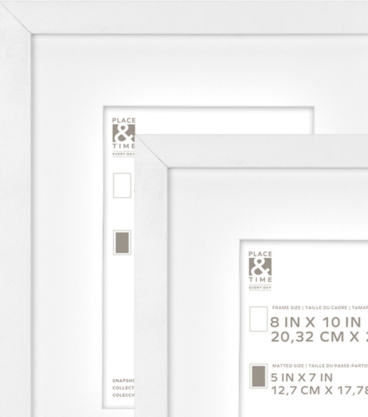 8 x 10 Matted to 5 x 7 Snapshot Picture Frames 2pk by Place & Time