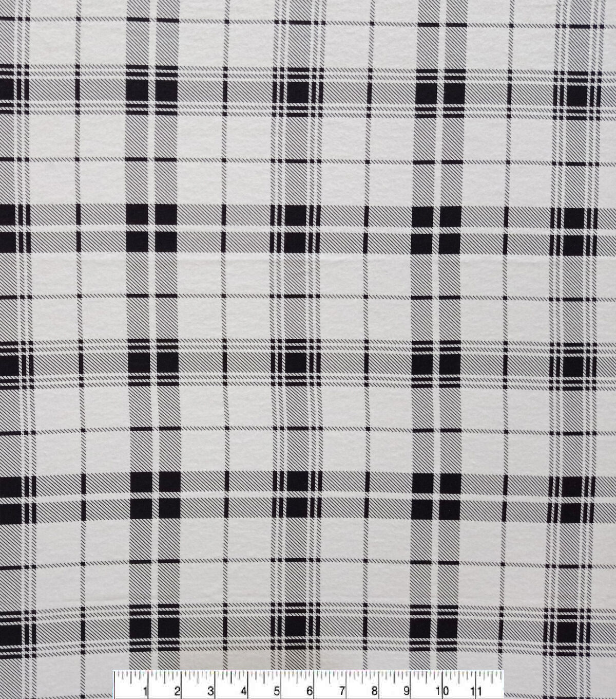 White Black Box Plaid Super Snuggle Flannel Fabric