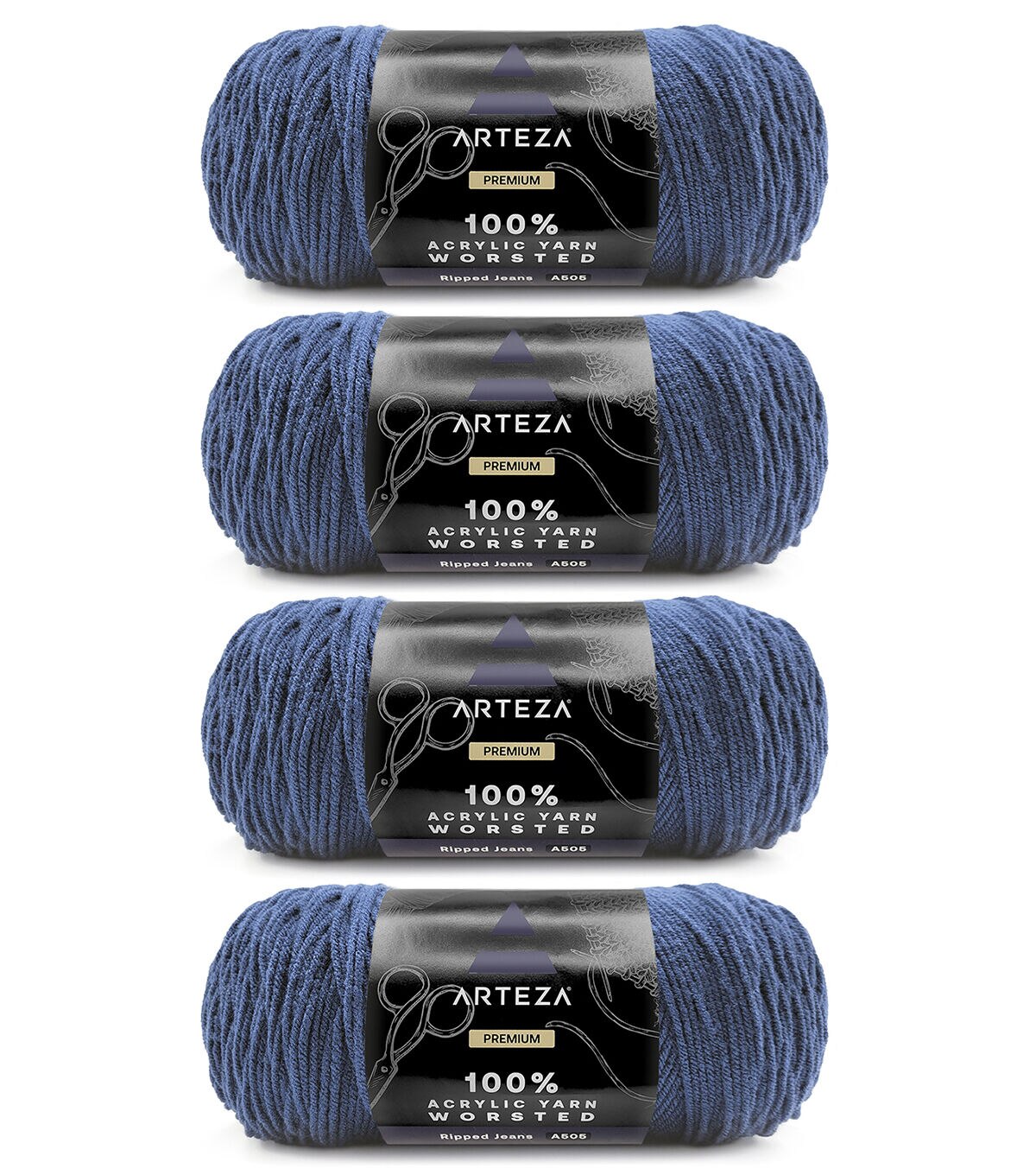 Arteza Premium 359yds Worsted Acrylic Yarn 4 Bundle