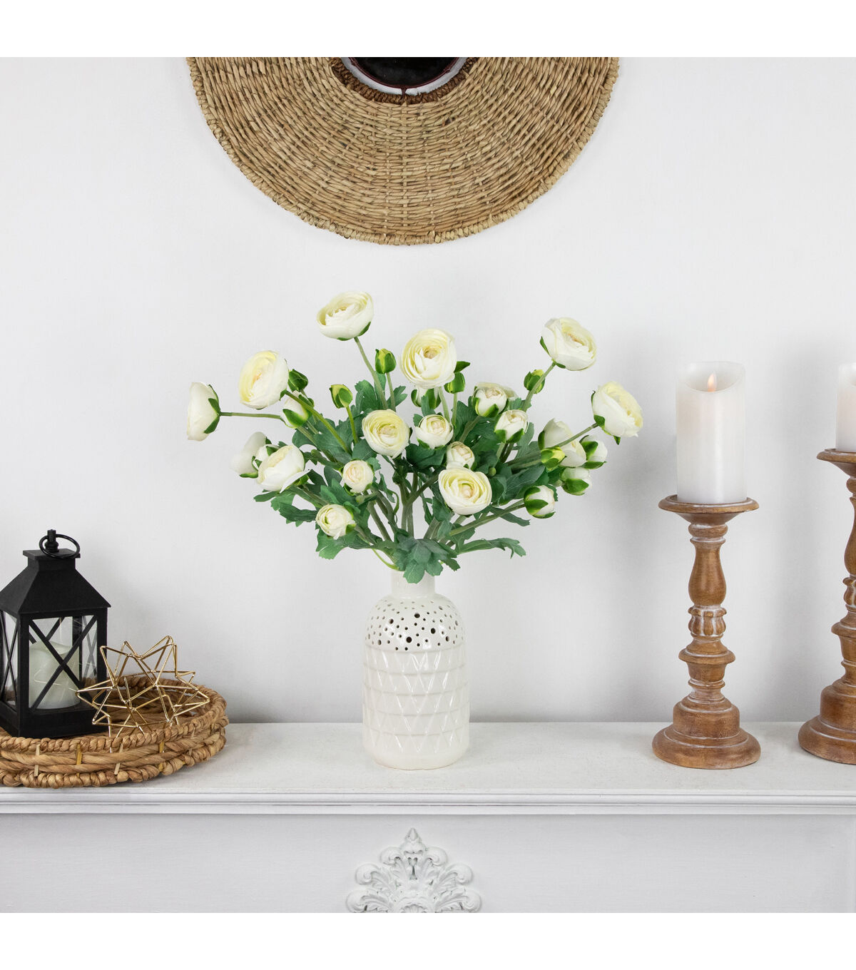 Northlight 21 Cream Ranunculus Stems 6ct