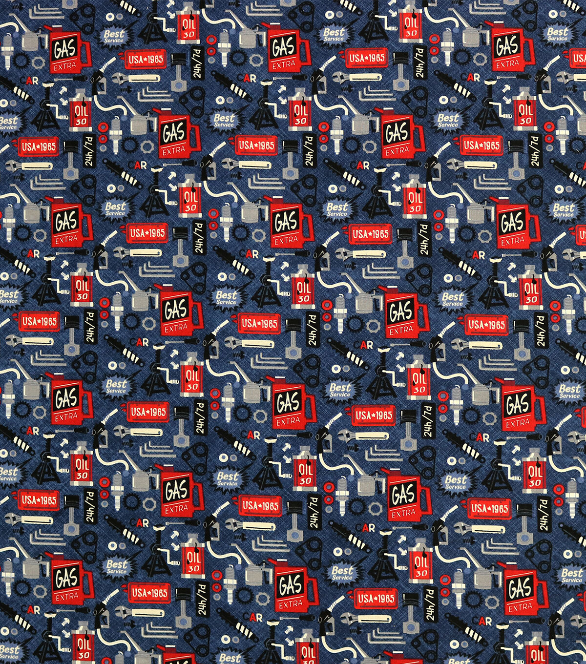 Car Icons Super Snuggle Flannel Fabric