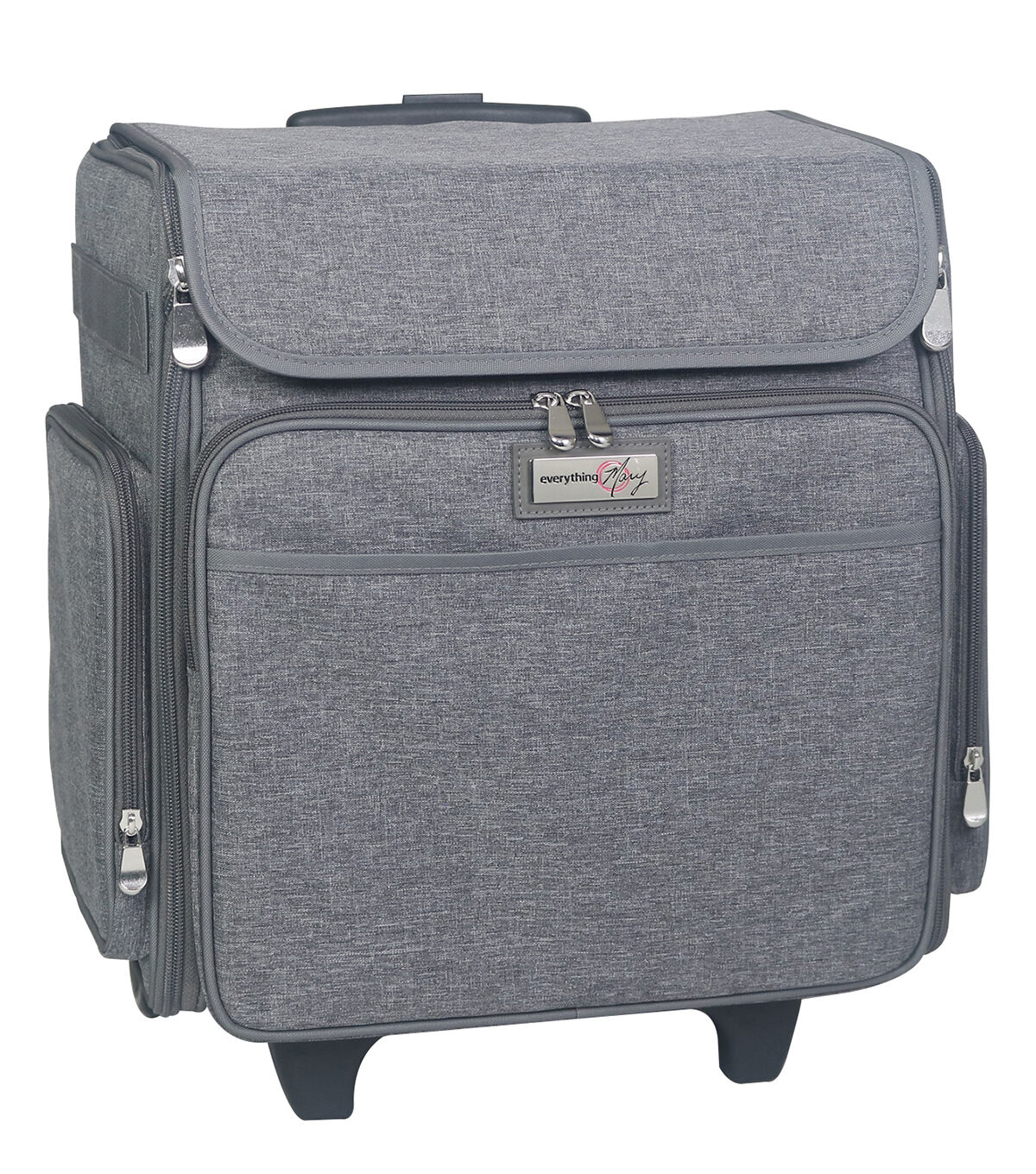 Everything Mary 15.5 Heather Gray Collapsible Rolling Craft Bag