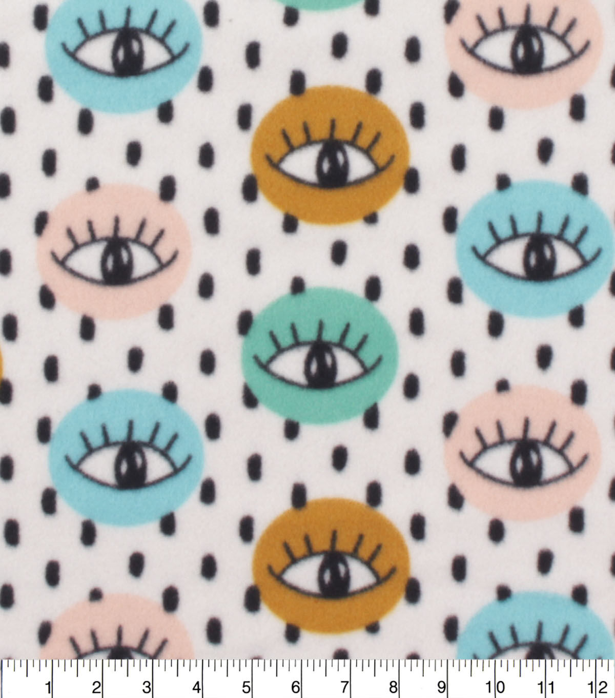 Eyes Blizzard Fleece Fabric