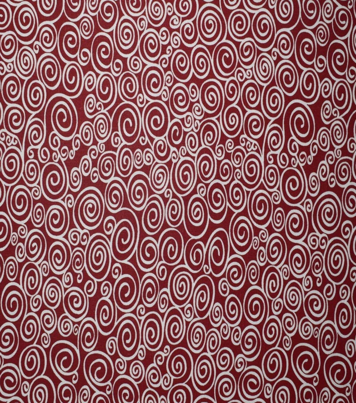 Swirls on Rio Red Cotton Fabric by Quilter's Showcase