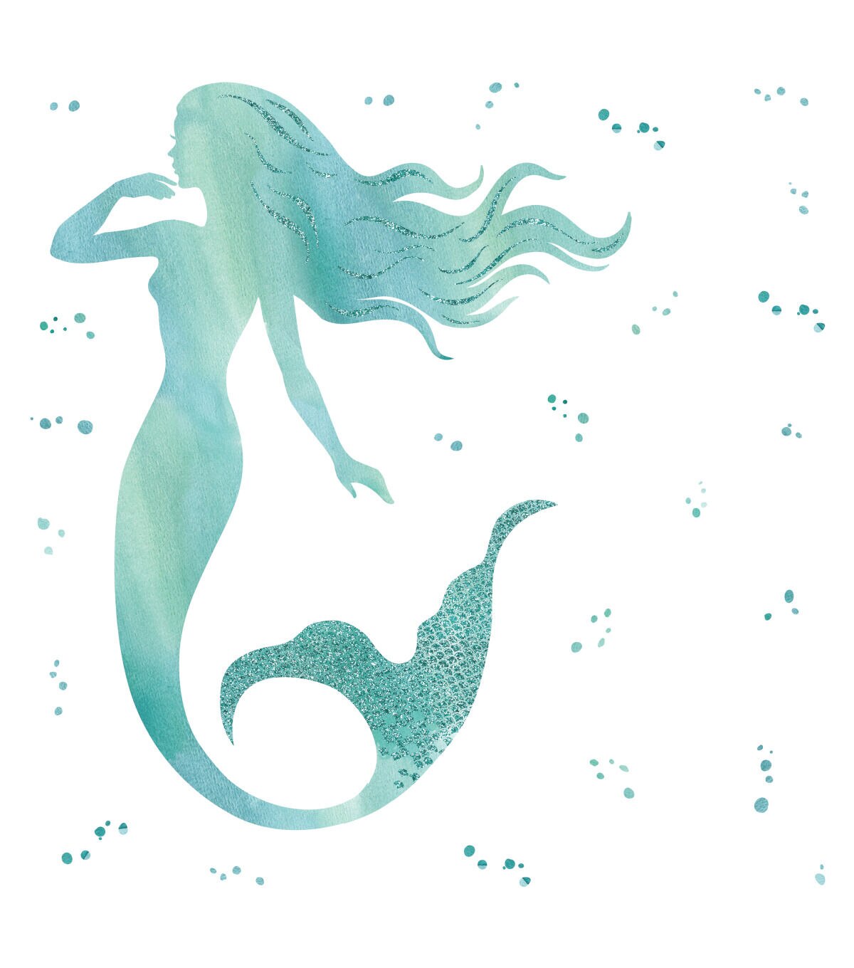 York Wallcoverings Wall Decals Glitter Mermaid