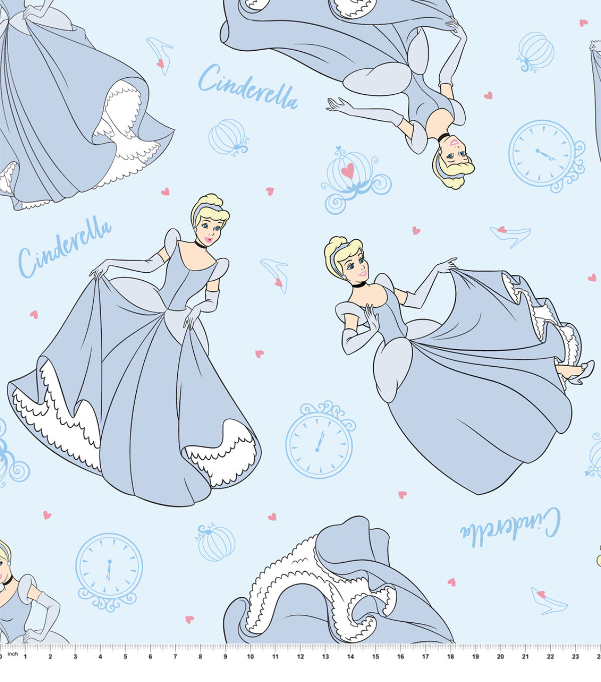 Disney Cinderella Vintage Icons Fleece Fabric