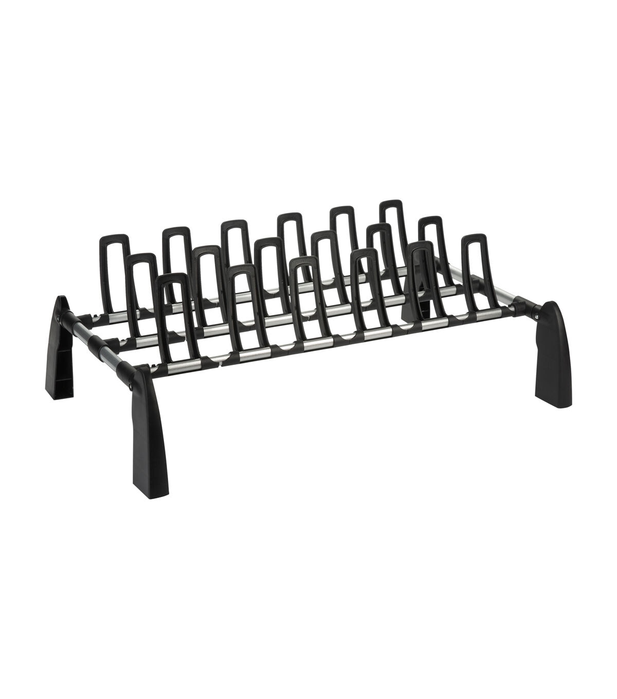 Organize It All 27 Black 9 Pair Floor Shoe Rack