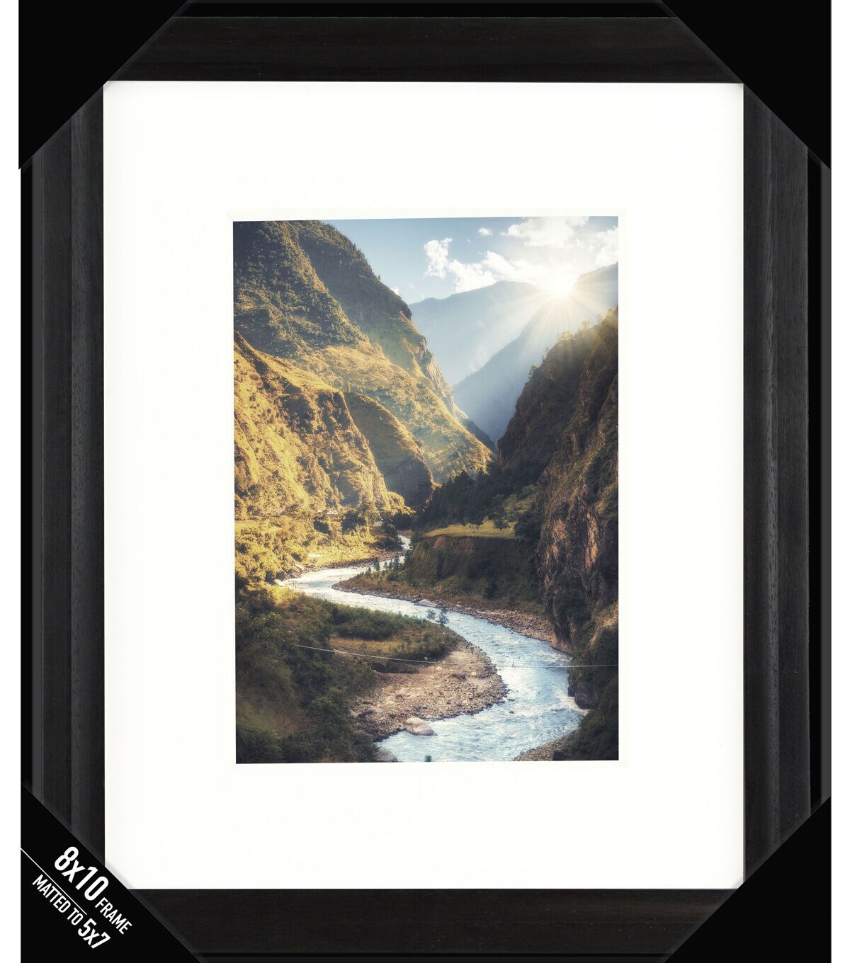 8 x 10 Matted to 5 x 7 Rounded Corner Wall Frame