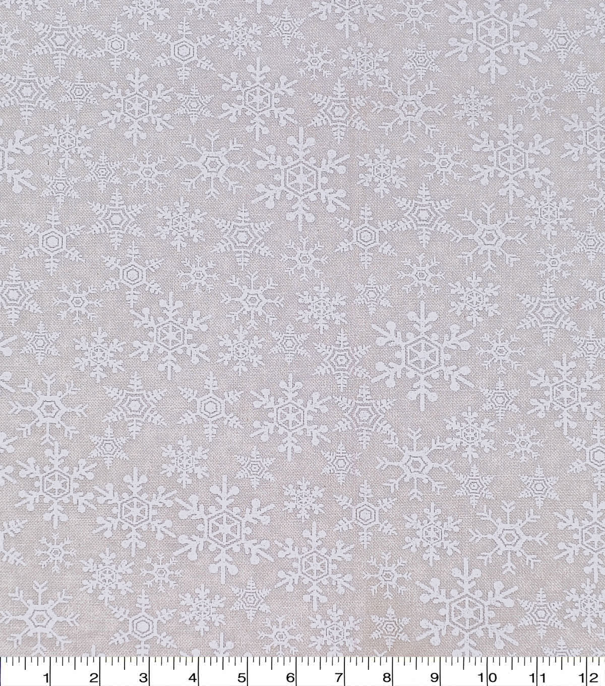 White Snowflakes Christmas Cotton Fabric