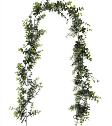 Matching Spring Eucalyptus Leaf Wreath & Garland