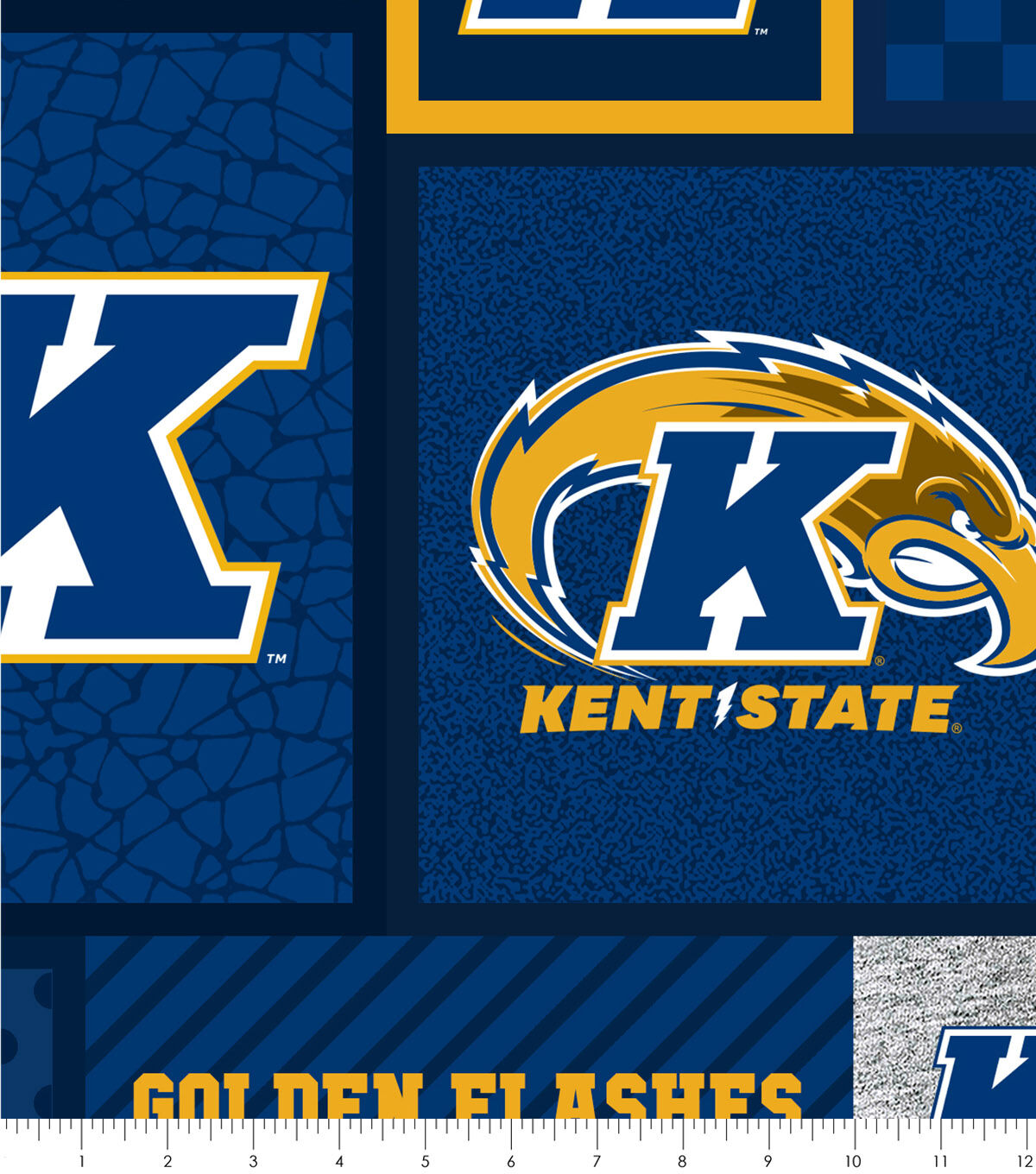 Kent State Fleece Fabric College Patch