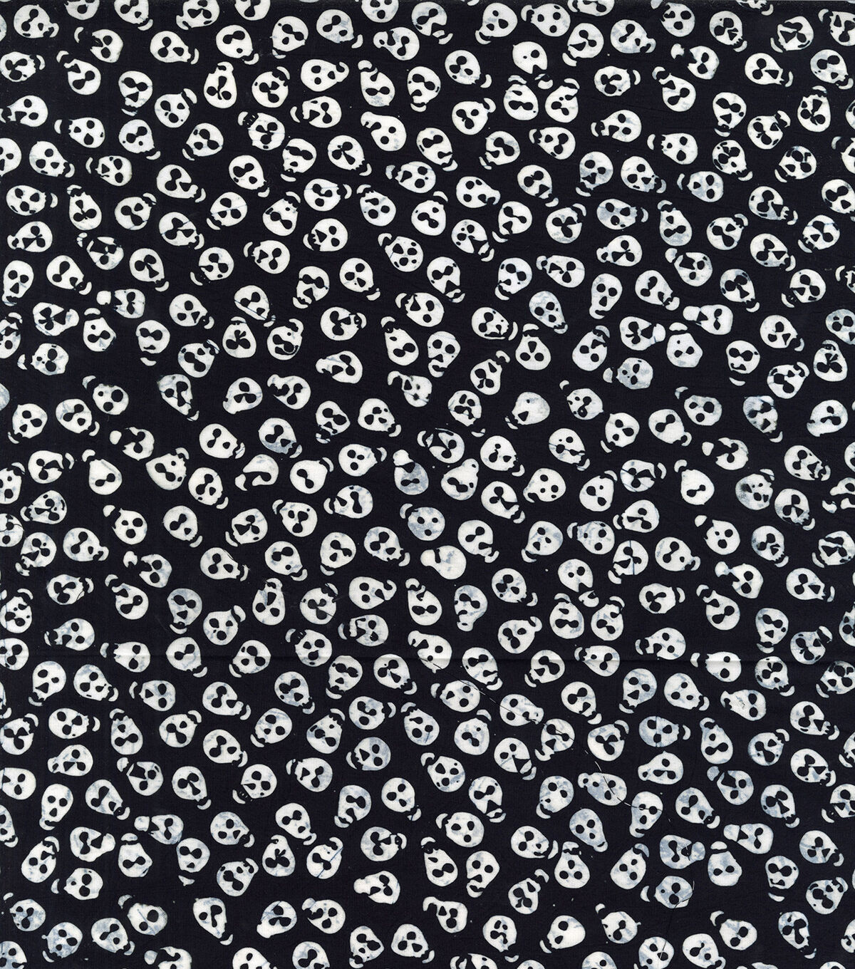 Hi Fashion Skull Batik White Halloween Cotton Fabric