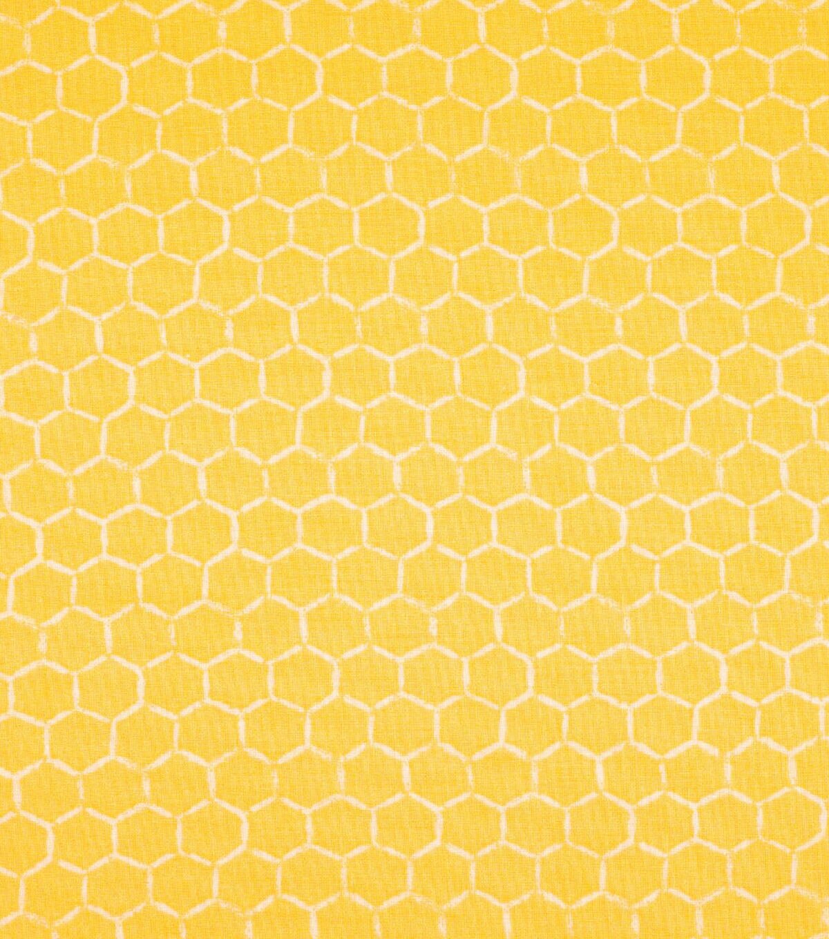 Yellow Honeycomb Quilt Cotton Fabric by Keepsake Calico