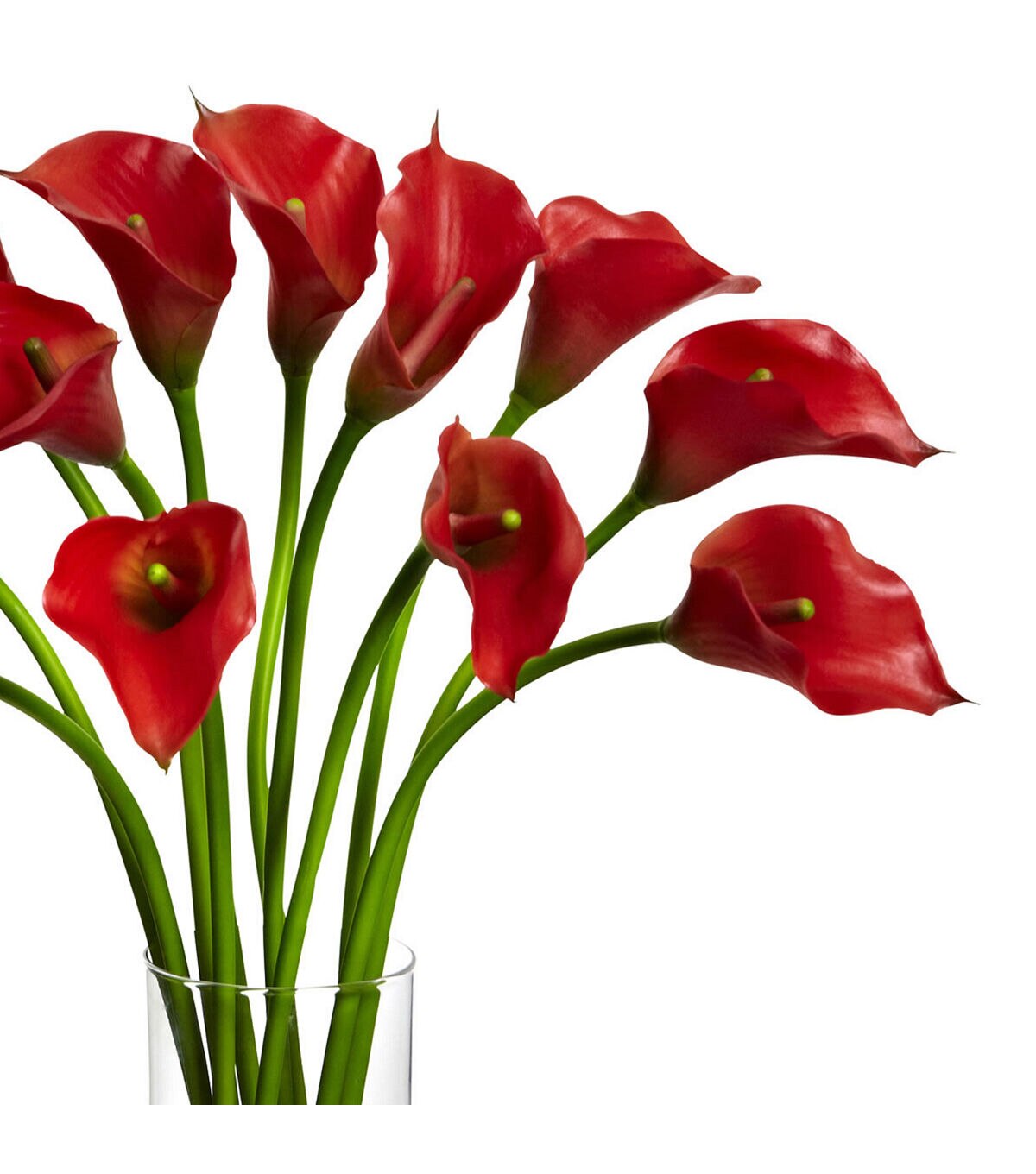 Nearly Natural 20 Red Calla Lily Silk Flower Arrangement