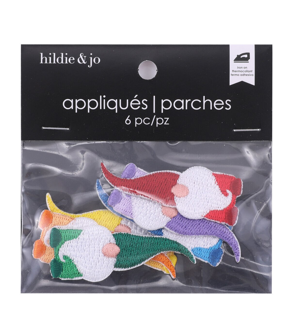 6ct Rainbow Gnomes Appliques by hildie & jo
