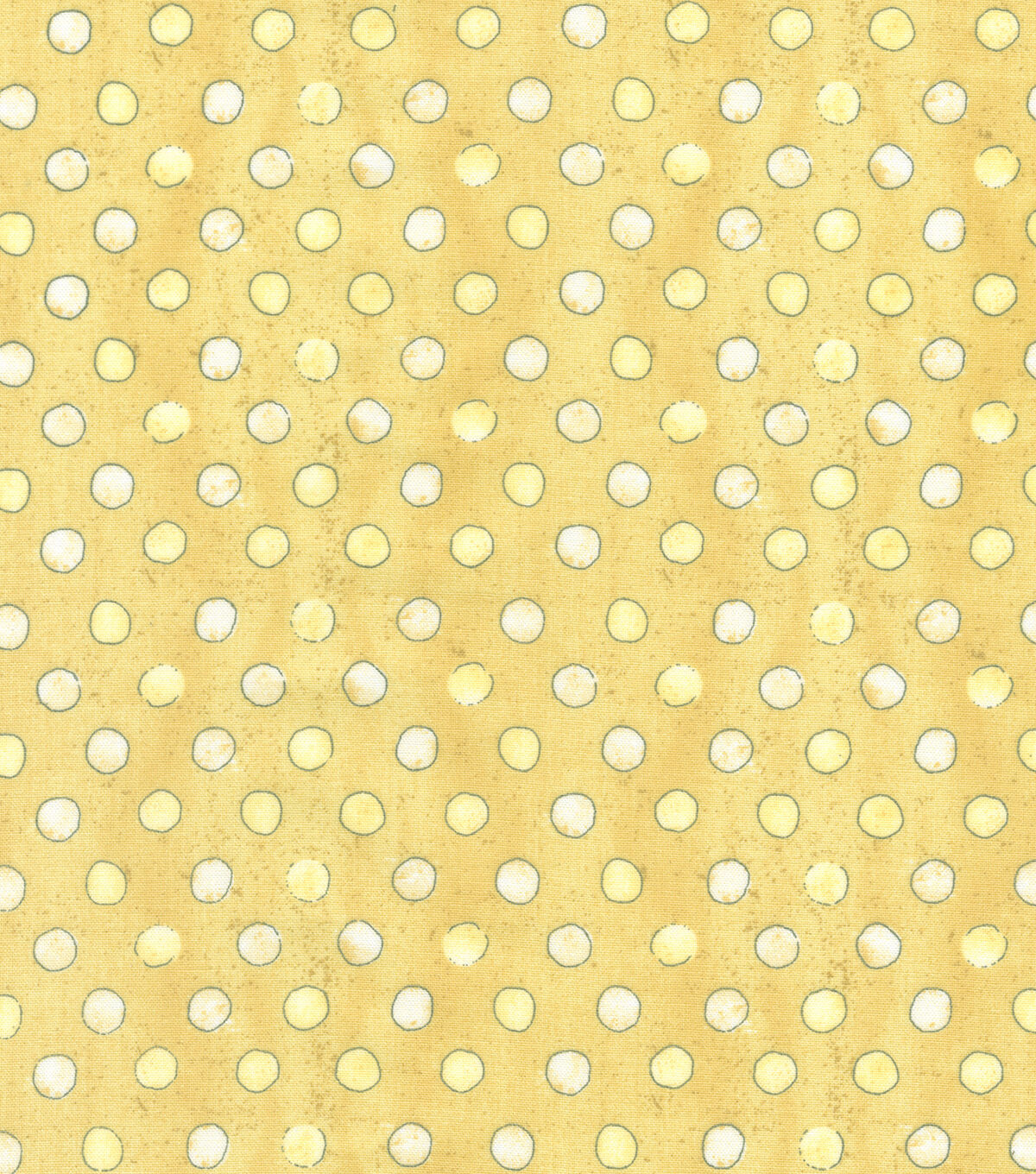 Gold Painted Dots Quilt Cotton Fabric by Keepsake Calico