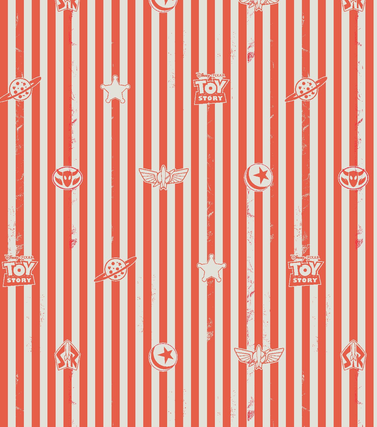 Disney Toy Story 4 Cotton Fabric Stripe