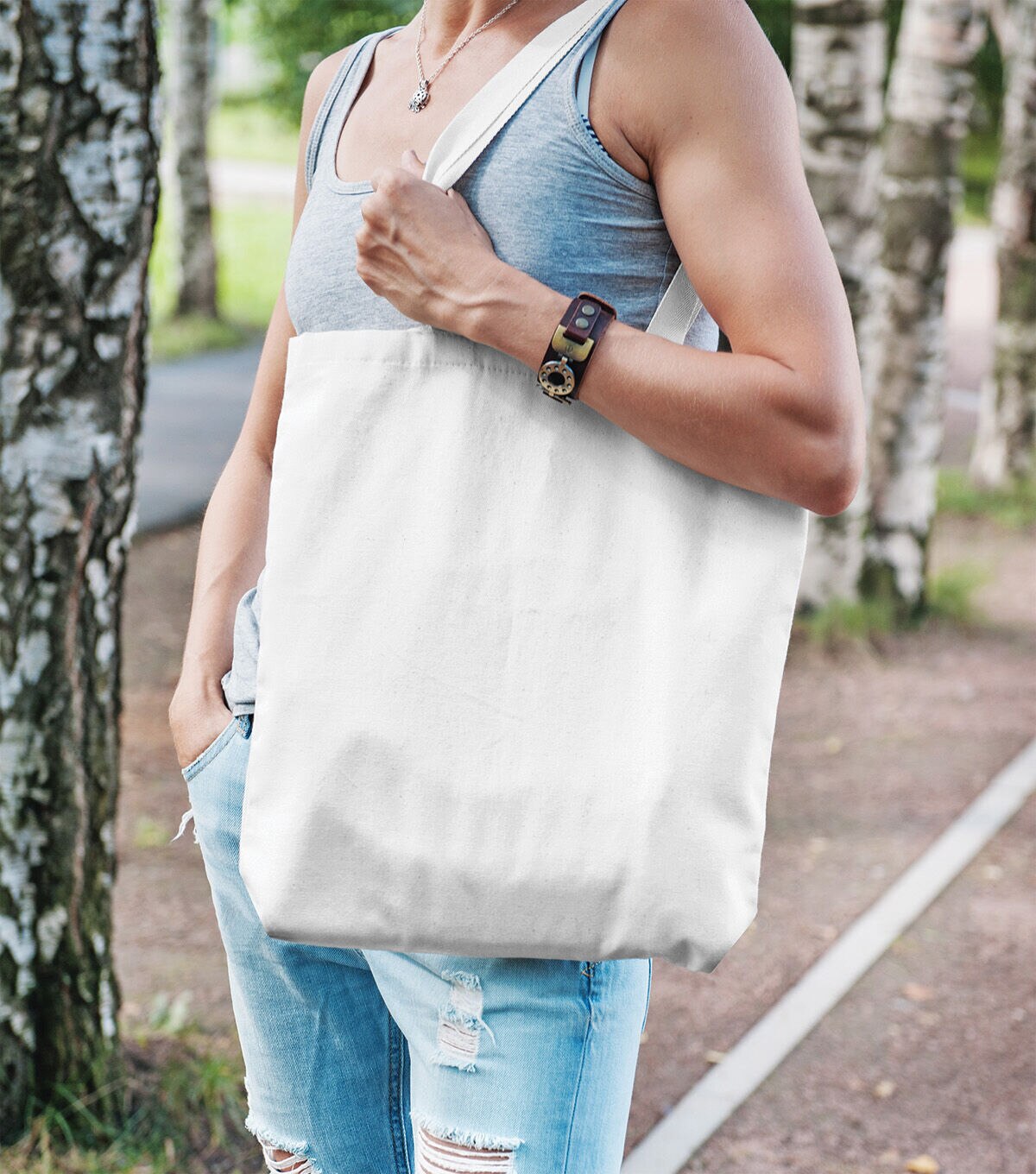 Mark Richards Wear'm Large Canvas Tote Value Pack White