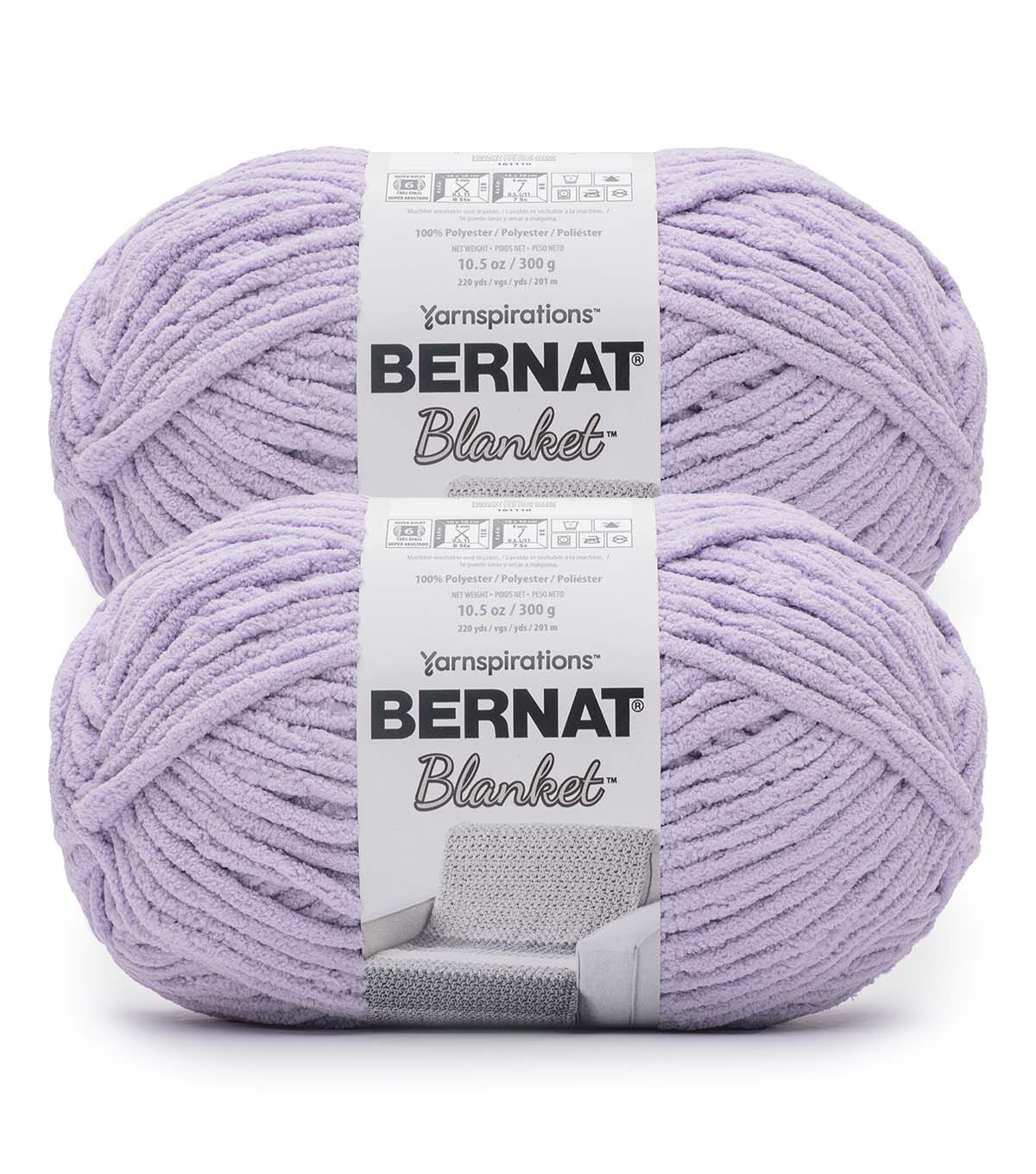 Bernat Blanket 220yds Super Bulky Polyester Yarn 2 Bundle