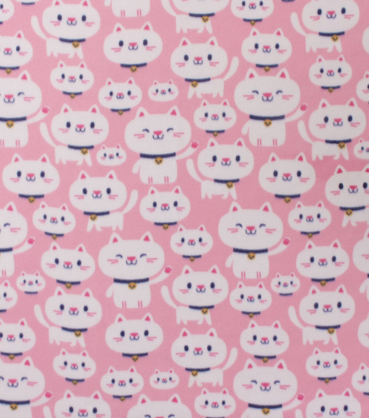Lucky Cats Blizzard Fleece Fabric