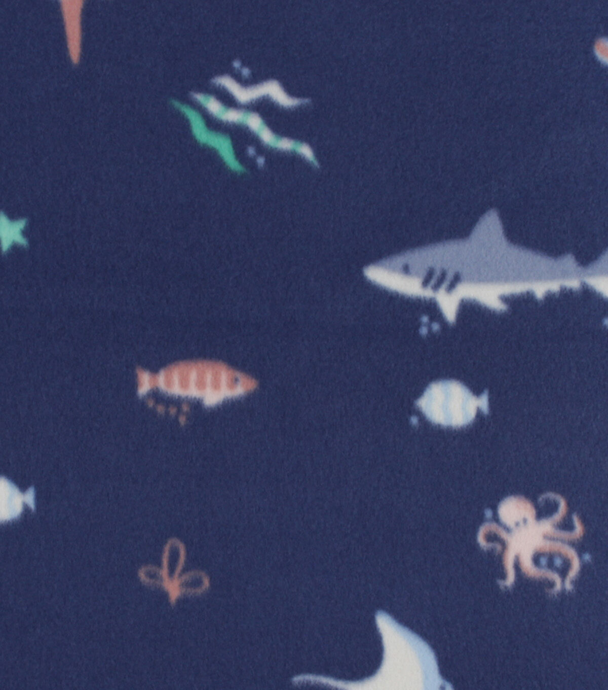 Sea Animals Blizzard Prints Fleece Fabric