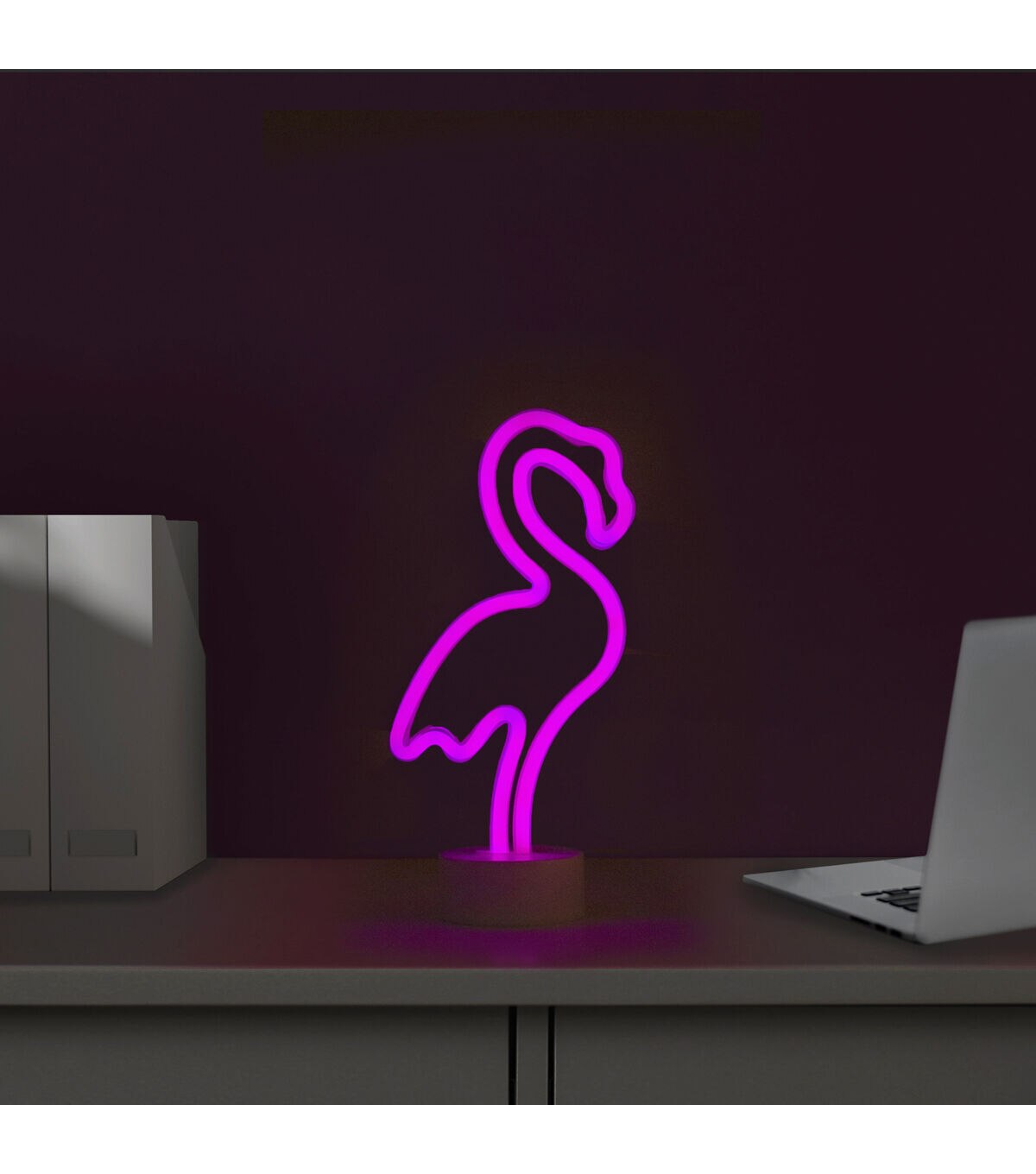 Northlight 11.5 Pink Flamingo LED Neon Style Table Sign