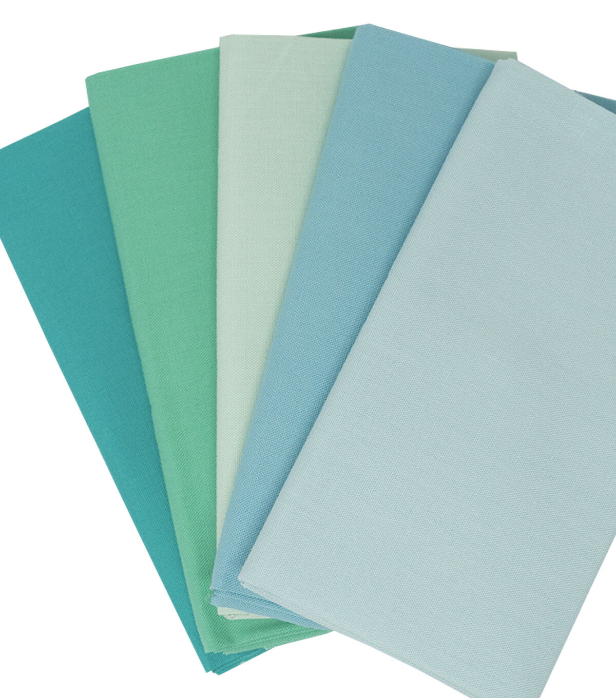 SINGER 18 x 21 Teal Waves Solid Fabric Quarter Bundle 5pc