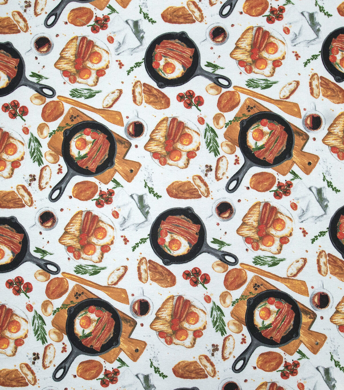 Breakfast Food Super Snuggle Flannel Fabric