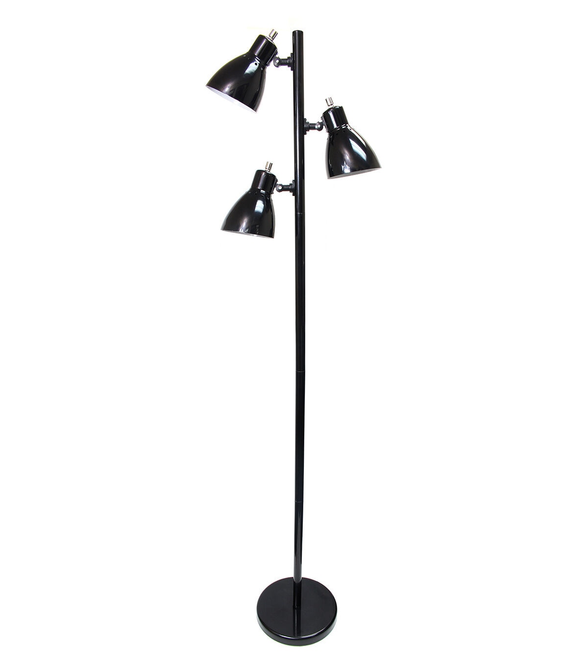 All The Rages Metal 3-Light Tree Floor Lamp, Black Finish