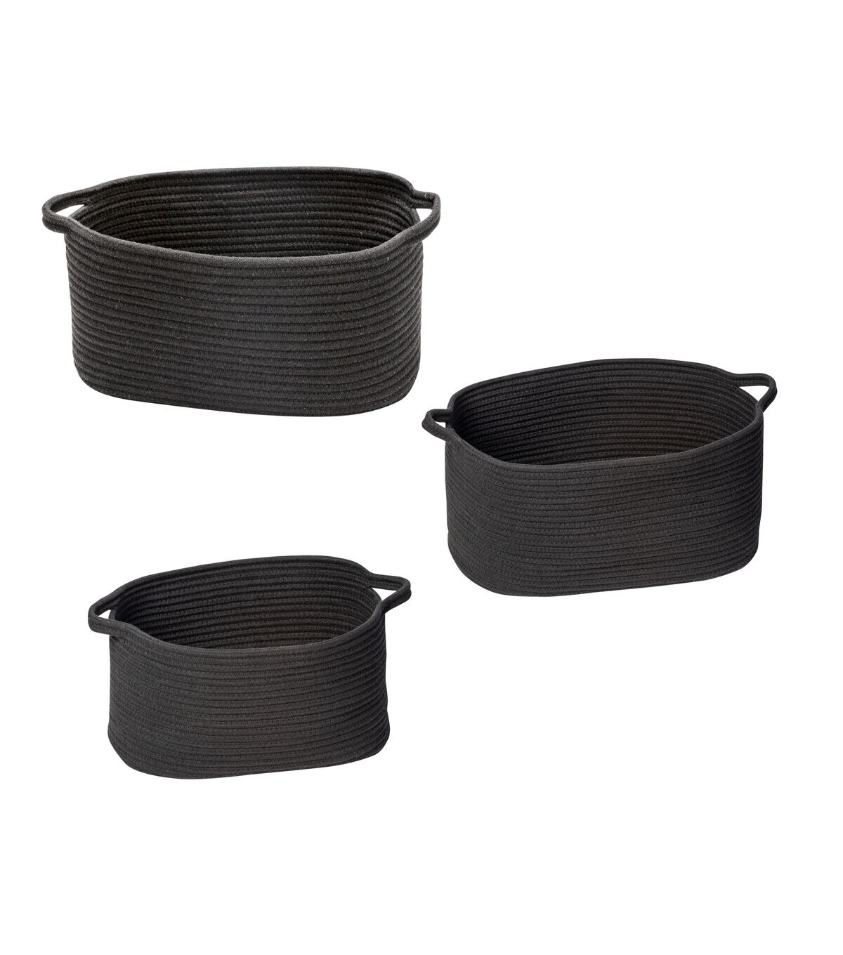 Honey Can Do 18.5 x 13 Soft Cotton Coil Nesting Baskets 3ct