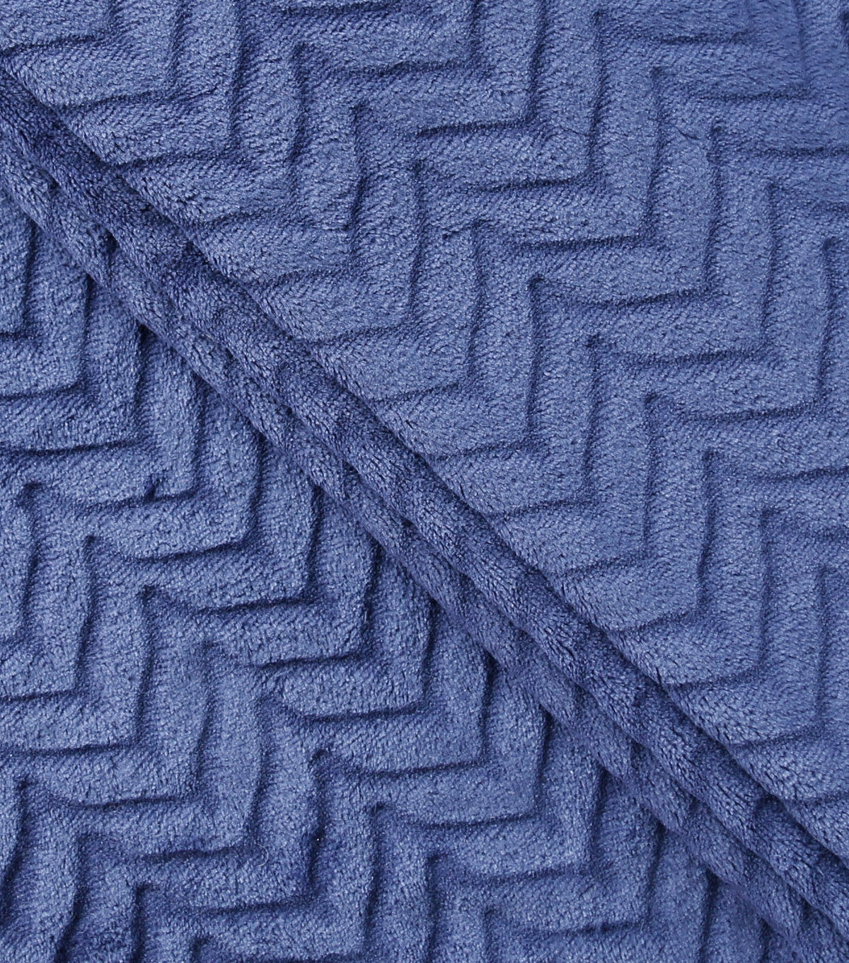 Navy Arrow Embossed Sew Lush Fleece Fabric