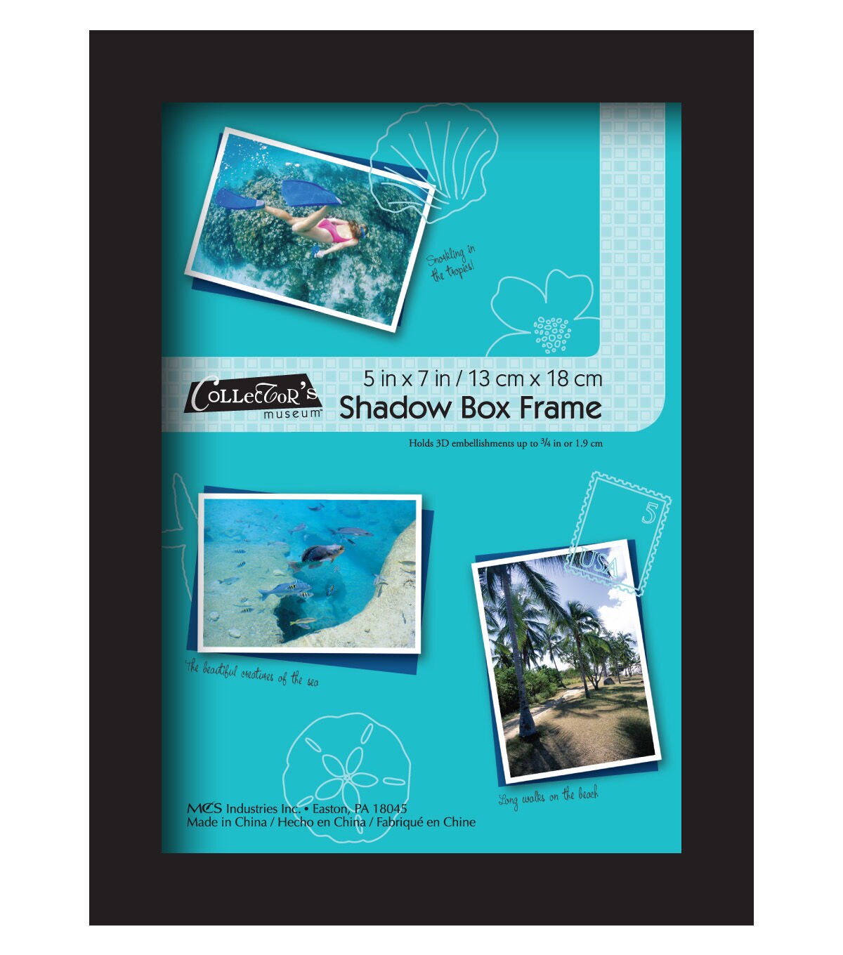 Collector's Museum 5x7 Omega Black Shadow Box Frame