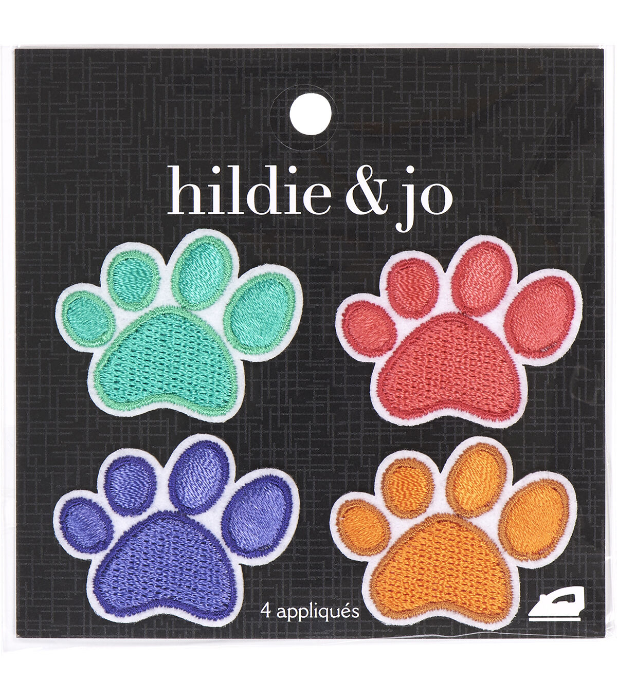 1.5 x 1 Paws Iron On Patches 4ct by hildie & jo