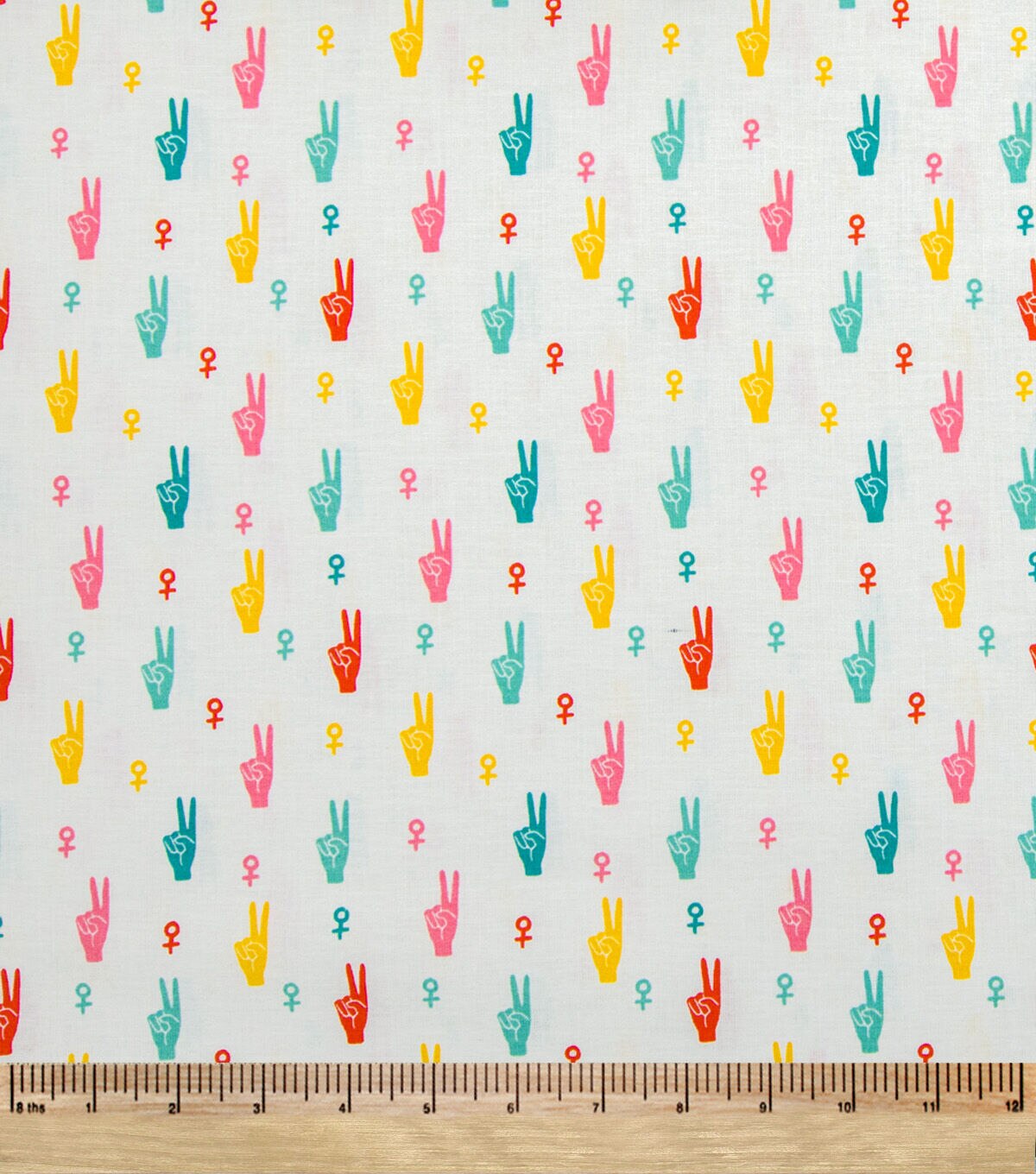 Women's Empowerment Peace Novelty Cotton Fabric