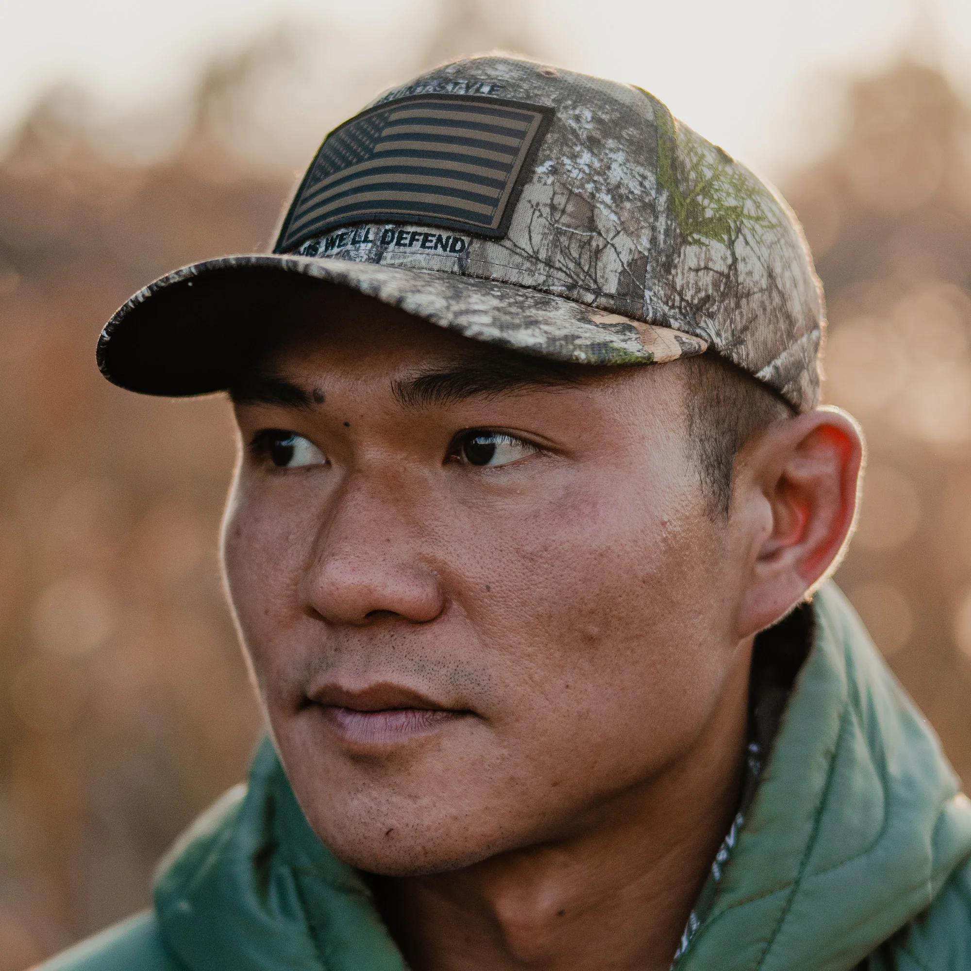 Realtree Edge Flag Stretch Fit Hat