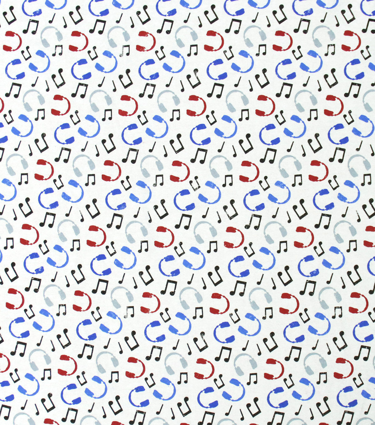 Headphones and Music Super Snuggle Flannel Fabric