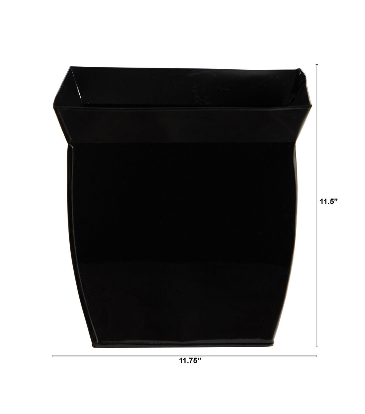 Nearly Natural 12 Black Fluted Metal Planter
