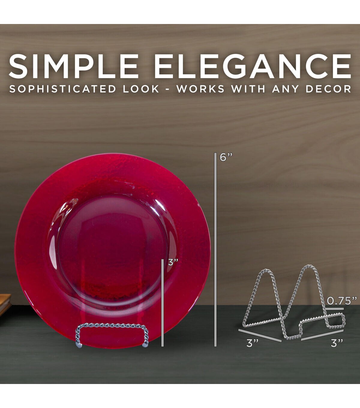 TRIPAR 3 Chrome Double Twisted Wire Picture Stand